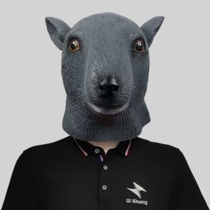 Adorable Animal Headwear Mask Costume Party Performance Latex Headpiece Halloween Party Prank Cute Mouse Mask Accessory