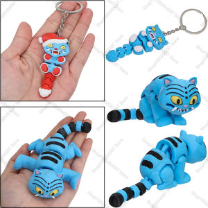 3D Printed Anime Movie Kpop Demon Hunters Girls Christmas Derpy Keychains Doll Cute Tiger Action Model Toy Collection Gifts