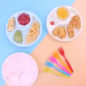 Plate Divider Plate Multi-Purpose Lightweight Students Lunch Tray Plate Tableware Portable Partition Plate Canteen Supplies