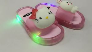 Sandal LEd Krakter Boneka HELLO KITTY Lucu Bisa Nyala / Sandal Bayi Karakter Kartun Terbaru