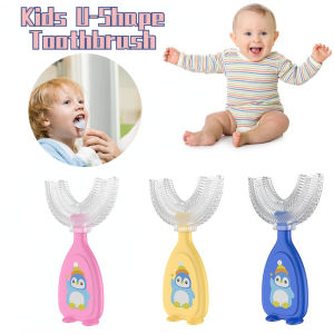 Baby Kids Silicone U-Shape Toothbrush Children Teeth Oral Care Manual Cleaning Brush