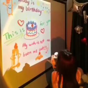 โปรเจคเตอร์วันเกิด🎂🎉Happy Birthday Projector ปาร์ตี้วันเกิด โปรเจคเตอร์ วันเกิด เครื่องฉายภาพ แว่นตา HBD