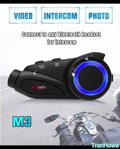 Tai Nghe Bluetooth MAXTO M3 Cho Mũ Bảo Hiểm Xe Máy Thiết Bị Liên Lạc Nội Bộ WiFi 1000m Camera Ghi Hình 1080P Chống Nước Dành Cho 6 Người Lái Có Chức Năng Khử Tiếng Ồn