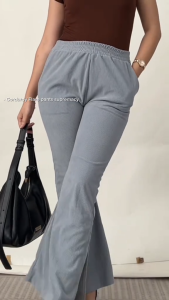 Necessary Corduroy Side Slit Flare Pants fit up to 3XL