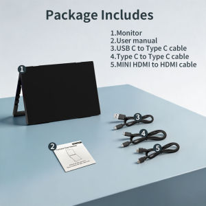 14 Inch 1.2K Dual-screen Portable Monitor IPS HDR 100%SRGB Compatible with Tiptop PS4/5 Swicth Xbox