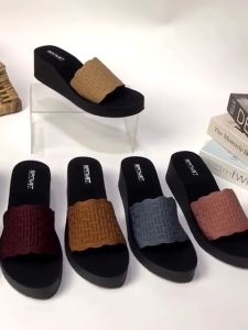Sandal Wedges Wanita Dewasa Selop Rajut Import Wb 83 Terbaru