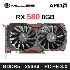 MLLSE AMD RX 580 8GB 2048SP Gaming Graphics Card GDDR5 256Bit PCI-E 3.0 ×16 8Pin Radeon GPU Rx 580 Video Card Placa De Video