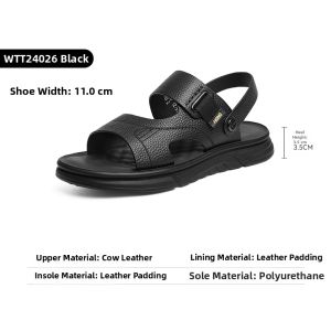 Reddragonfly | Summer Leather Beach Slippers Soft Bottom
