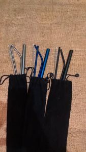 STAINLESS STRAW Set 5 in 1 Sedotan Stainless