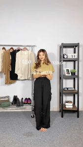 TERLARIS atasan wanita terbaru Longsleeve Korea fit body Baju Atasan Wanita Berkerah Bahan Rib Adem