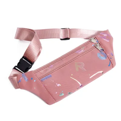 Ladies Running Waist Bag Lightweight Multi-layer Mobile Phone Pouch Outdoor Sports Chest Pack Fashionable Nylon Youth Casual