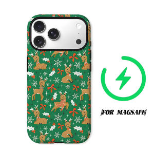 BILIBILI | Christmas Reindeer Phone Case for iPhone 18 17 16 15 14 13 12 11 Air Pro Max Plus Double-layer Cover