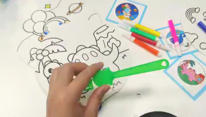 DIY Doodle Painted Fan For Kids Kipas Kertas DIY Anak Edukasi Belajar Mewarnai Seni Anak BB045