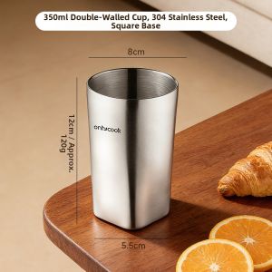 onlycook | 304 Stainless Steel Food Grade Antibacterial Cold Drink Cup Shatterproof