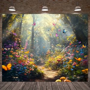 VIKAMA Bohemian Bướm In Hoa Thảm Treo Tường Phòng Khách Phòng Ngủ Trang Trí Nhà Vải Polyester Không Dệt