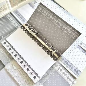 40PC Mix Original A6per Black and White Lace Polka Dot Handbook Inner Page Paper Loose-leaf Replacement Core Handbook Cute Gift