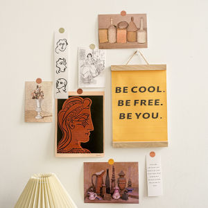 American Abstract Poster Card Wall Stickers Artsy Style Dormitory Room Background Wall Decoration Stickers Wall Sticker