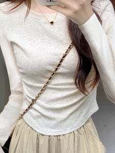 chaqi | Cotton Irregular Hem Curved Edge T-shirt