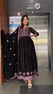 [PRE-ORDER] Ready Made Heavy Faux Georgette Gown ( Delivery 15 days )