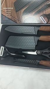 Kitchen Knife Set 6 PCS multifunction stainless steel cooking Set Cleavers Chef Knife Fruit knives Scissors Gift Set