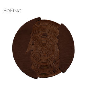 SoFINO | Simplicity Beige and Green Irregular Design Carpet