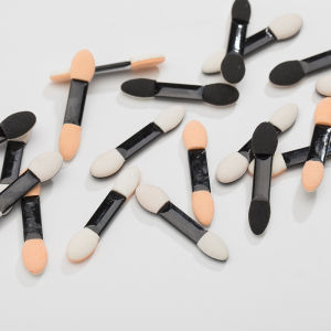 20 Chiếc Cọ Phấn Mắt Hai Đầu Bằng Bọt Biển Dụng Cụ Trang Điểm Dùng Một Lần Làm Từ Nylon/acrylic Dùng Cho Vẽ Móng Và Phấn.