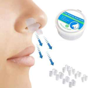ใหม่ซิลิโคนสีฟ้า 4/8 ชิ้น/เซ็ต Snoring Solution Anti Snoring อุปกรณ์ Snore Nose Vents Dilators จมูกสําหรับ Better Sleep Sleeping Aid