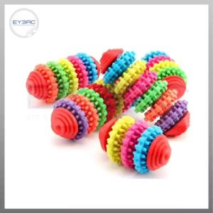 Rubber Gear Colorful Swivel Bite Resistant Pet Toy for Dogs & Cats Durable Chew Bone Toy Promotes Healthy Chewing Habits
