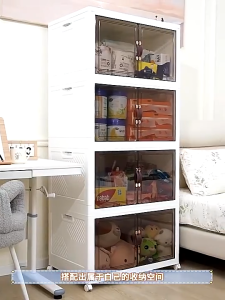 SALVO Tủ Nhựa Đa Năng Gấp Gọn Bánh Xe Tủ nhựa gấp chất liệu pp cao cấp Cánh Cửa Hút Nam Châm Tủ đựng quần áo trẻ em