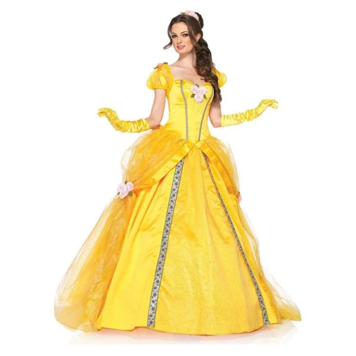 Beauty And The Beast Bell Yellow Long Dress Halloween Costume