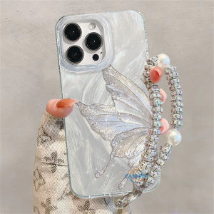 CASEPIPI Case hp OPPO A60 A79 A18 A38 A78 A58 A57 2022 A17 A16 A16K A16E A15 A15S A54S A3S A5S A12E A12 F9 A31 A52 A53 Reno 8T Pink Ripple Butterfly IMD Hard Case