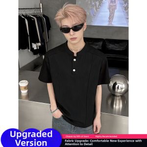 CHENMU | Cooling Effect Henry Collar T-Shirt