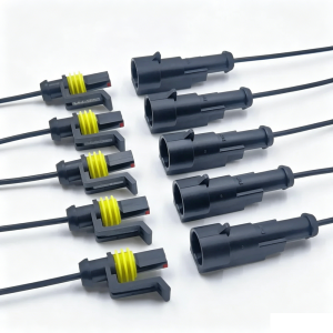 1/2/3/4Pin Automotive Waterproof Connectors 10Pcs/5Sets Male Female Pre-Wired Electrical Terminal Plug for Car Motorcycle Marine