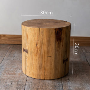 เก้าอี้ไม้เนื้อแข็งสำหรับใช้ในบ้าน โต๊ะน้ำชา เก้าอี้เตี้ย เก้าอี้เปลี่ยนรองเท้า สไตล์มินิมอล โมเดิร์น เฟอร์นิเจอร์ไม้ซุง บ้านสไตล์ชนบท