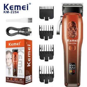 Kemei KM-2254 Hair Clipper for Men Adjustable Electric Hair Cutting Machine Digital Display Professional Hair Trimmer