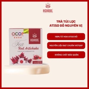 Combo sản phẩm Hichagol gồm Mứt Trà Siro Nước lên men Atiso đỏ