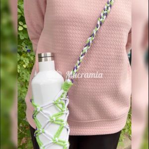 TERLARIS | FREE STRAP ADJUSTABLE SB01A Macrame Bottle Strap | Macrame Tumbler Holder | Strap Tas Corkcicle | Strap Tas Starbuks