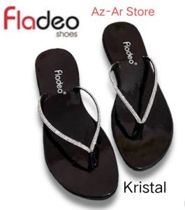 Sandal cewek permata blink kristal Cream | sandal wanita kekinian | Korean style
