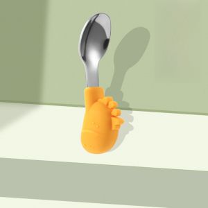 Stainless Steel Short Handle Spoon for Baby Feeding Training Child Eating Utensils Set Baby Toddler Feeder Spoon Kitchen Tools