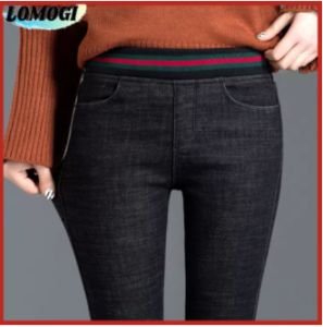Quần Bò S-5xl Cho Nữ Quần Legging Dáng Dài Cạp Cao Dáng Bút Chì Mặc Thường Ngày
