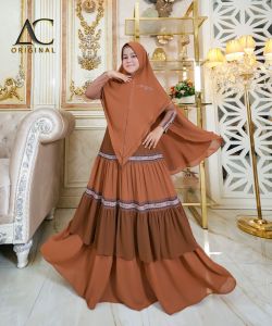GAMIS SYARI (ANAK) DARI AC COLLECTION BAHAN CERUTY ARMANY PRINTING DIGITAL Premium