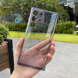 Applicable to Samsung S22ultra Phone Case Ultra-Thin S23 + Protective Case Drop-Resistant S21fe + Soft Case Note20 Protective Case Transparent Men and Women Simple Lens Full Coverage