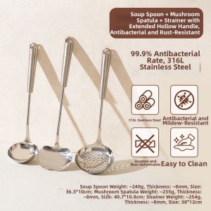 SIYUE | 316 Stainless Steel Long Handle Cooking Spatula