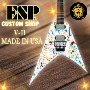 ESP USA Custom Shop V-II FR Floyd Rose EMG / Seymour Duncan Arctic Blue Sparkle Electric Guitar with Hardcase (Preorder)
