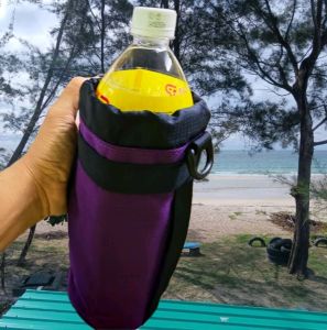 Purple Insulated Protective Water Bottle Holder Sling for 1 litre bottles (Sling/ Sports/ School)