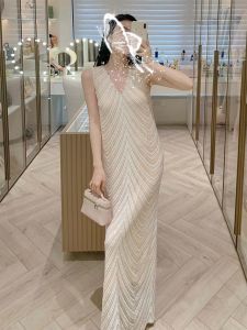 SHANGSHA | Elegant White Dress for Autumn