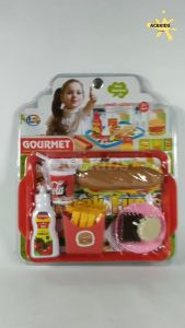 Mainan Anak Miniatur Makanan FastFood Kitchen Masak Masakan Edukasi Acekids -M570