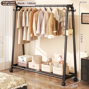 JIAJIESHI | Multi-functional Mobile Standing Clothes Rack for Home Bedroom