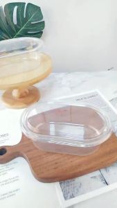 50pcs Clear Oval Container for Salad Mousse Cake Pudding Desserts etc (THICK)-500ml