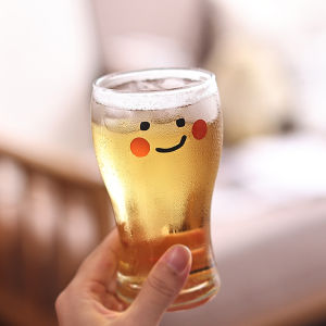 Cute Rabbit Original Print Glass Cup with Straw Beer Drinkware Dessert Cup Lovely Animal Design Water Bottle for Everyone